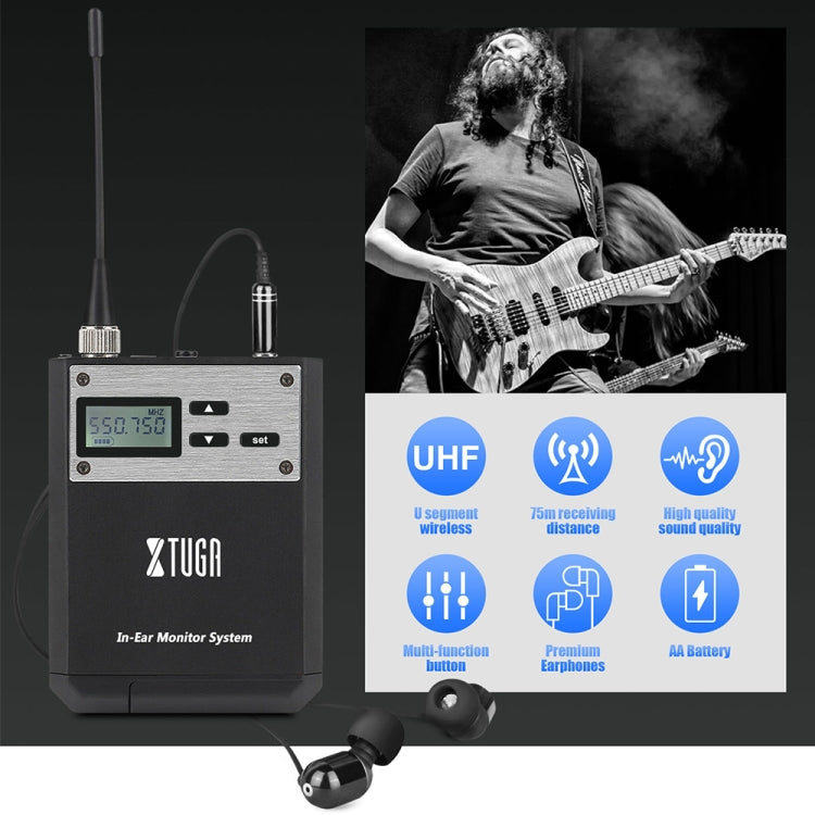 XTUGA  IEM1100 Professional Wireless In Ear Monitor System 1 BodyPacks(AU Plug) - Microphone by XTUGA | Online Shopping UK | buy2fix