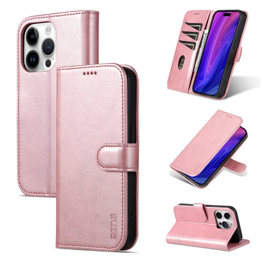 For iPhone 15 Pro Max AZNS Skin Feel Calf Texture Flip Leather Phone Case(Rose Gold) - iPhone 15 Pro Max Cases by AZNS | Online Shopping UK | buy2fix