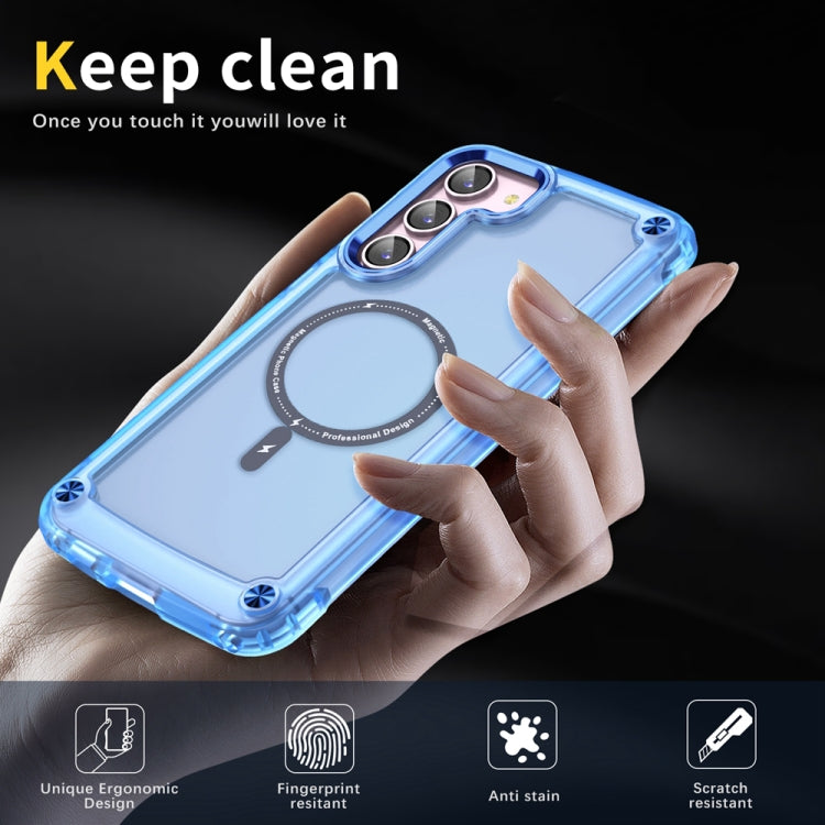 For Samsung Galaxy S23+ 5G Skin Feel TPU + PC MagSafe Magnetic Phone Case(Transparent Blue) - Galaxy S23+ 5G Cases by buy2fix | Online Shopping UK | buy2fix