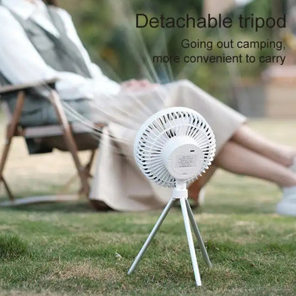 DQ213 4000mAh Outdoor Portable Camping Fan Tent Hanging Vertical Light(Black Grey) - Electric Fans by buy2fix | Online Shopping UK | buy2fix