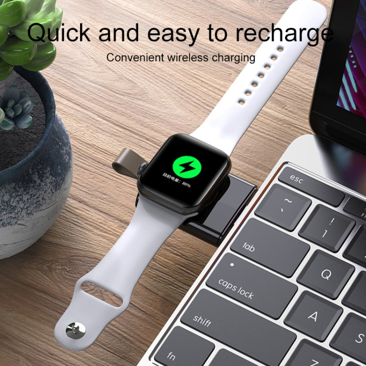 For Apple Watch Series USB Port Portable Magnetic Wireless Charger(Black) - Charger / Holder by buy2fix | Online Shopping UK | buy2fix
