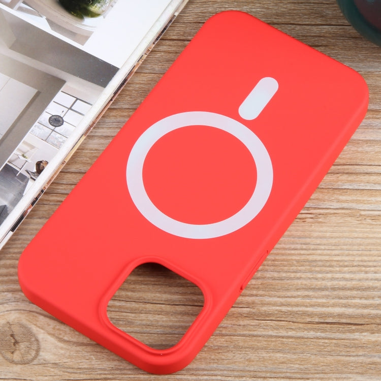 For iPhone 15 MagSafe Liquid Silicone Phone Case(Red) - iPhone 15 Cases by buy2fix | Online Shopping UK | buy2fix