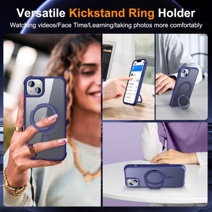 For iPhone 15 Plus MagSafe Magnetic Rotating Holder Phone Case(Klein Blue) - iPhone 15 Plus Cases by buy2fix | Online Shopping UK | buy2fix