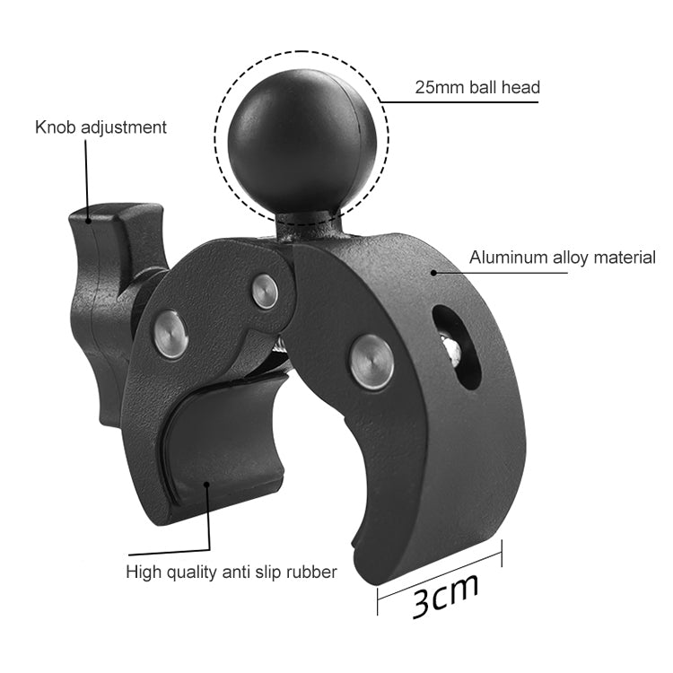 Motorcycle Dual-heads Crabs Clamps Handlebar Fixed Mount, Length:22cm - Mount & Holder by buy2fix | Online Shopping UK | buy2fix