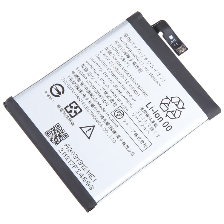 For Sharp Aquos zero 2 Shv47 Battery Replacement UBATIA303AFN2 3130mAh - Others by buy2fix | Online Shopping UK | buy2fix