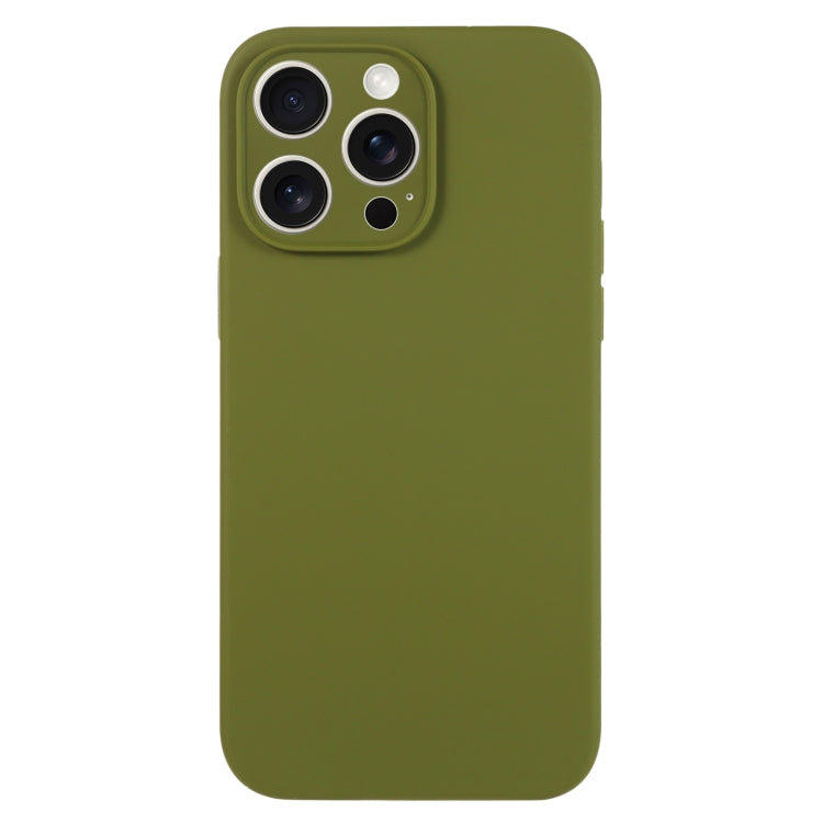 For iPhone 15 Pro Max Pure Color Liquid Silicone Fine Pore Phone Case(Pine Forest Green) - iPhone 15 Pro Max Cases by buy2fix | Online Shopping UK | buy2fix