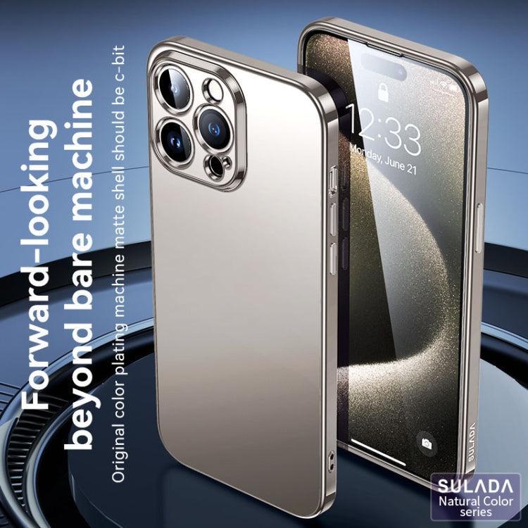 For iPhone 15 Pro Max SULADA Electroplating Frosted TPU Phone Case(Dark Purple) - iPhone 15 Pro Max Cases by SULADA | Online Shopping UK | buy2fix