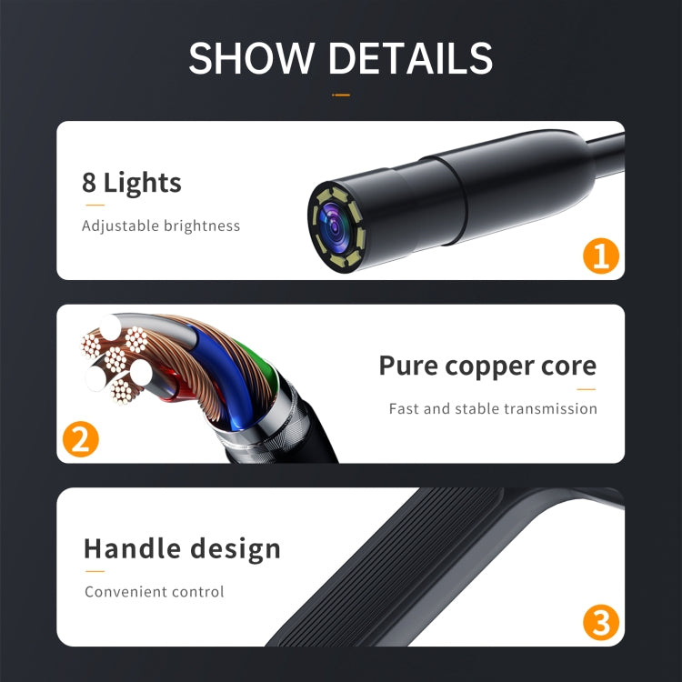 P200 8mm Side Lenses Integrated Industrial Pipeline Endoscope with 4.3 inch Screen, Spec:30m Tube -  by buy2fix | Online Shopping UK | buy2fix