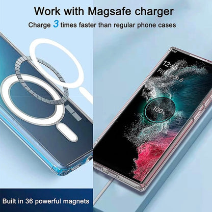 For Google Pixel 7a Transparent MagSafe Magnetic PC + TPU Phone Case - Google Cases by buy2fix | Online Shopping UK | buy2fix