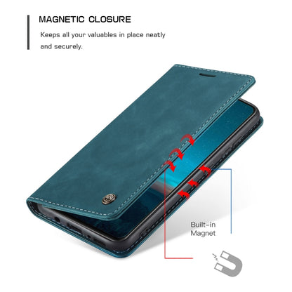 For Samsung Galaxy A31 CaseMe-013 Multifunctional Retro Frosted Horizontal Flip Leather Case with Card Slot & Holder & Wallet(Blue) - Galaxy Phone Cases by CaseMe | Online Shopping UK | buy2fix