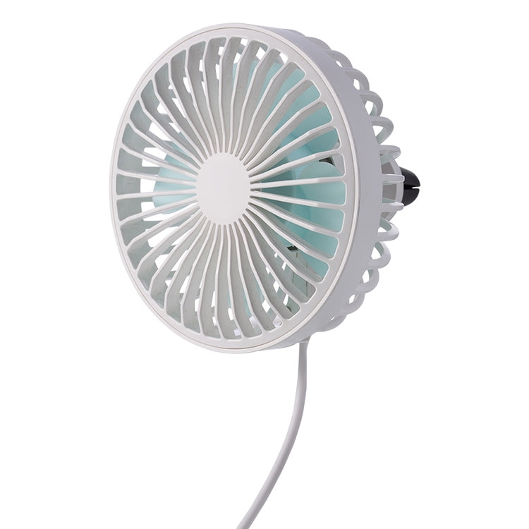 F829 Portable Car Air Outlet Electric Cooling Fan with LED Light(White) - Heating & Fans by buy2fix | Online Shopping UK | buy2fix
