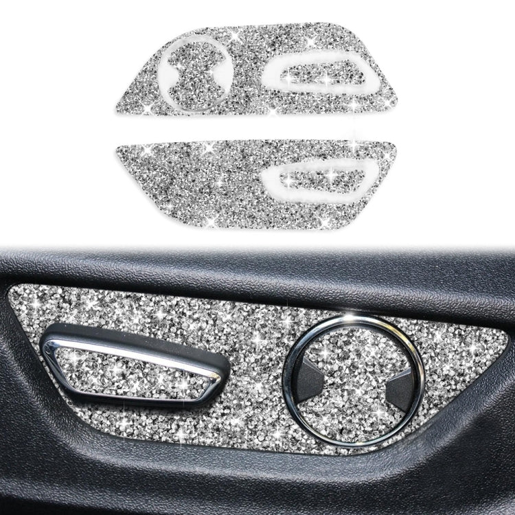 For Ford Mustang 2015-2020 Car Seat Adjustment Button Diamond Decoration Sticker, Left Drive - Car Interior Mouldings by buy2fix | Online Shopping UK | buy2fix