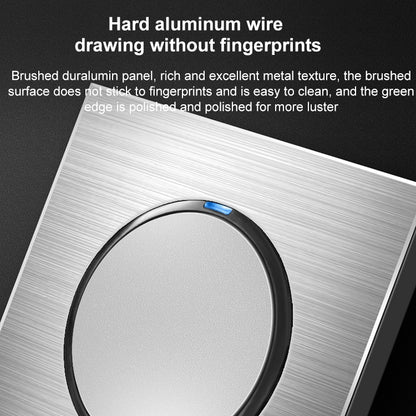 86mm Gray Aluminum Wire Drawing LED Switch Panel, Style:One Open Dual Control - Consumer Electronics by buy2fix | Online Shopping UK | buy2fix