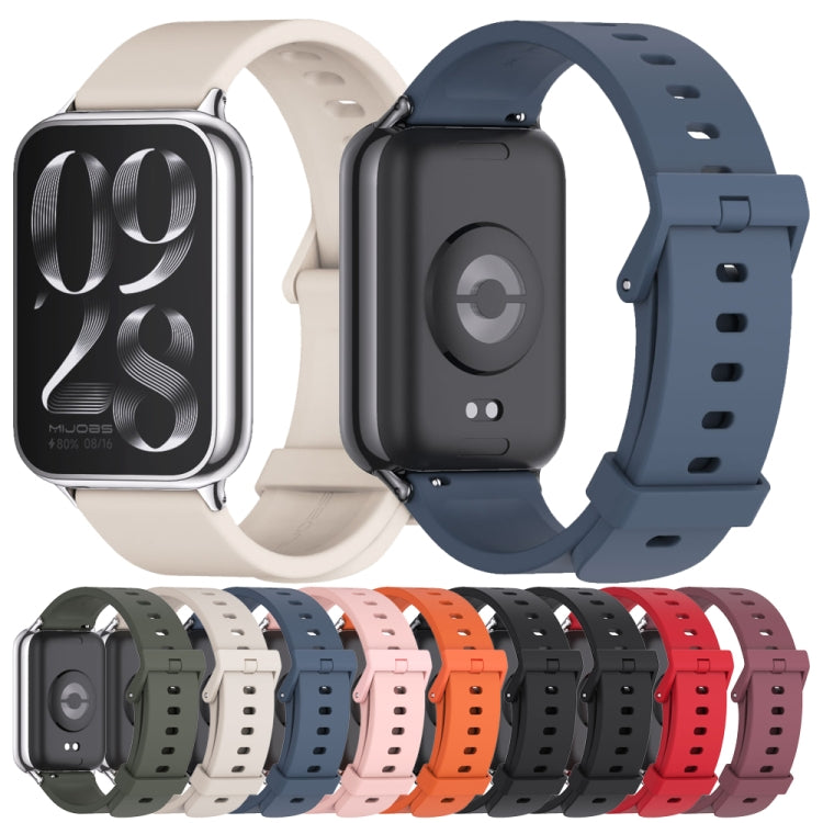 For Xiaomi Smart Band 9 Pro / 8 Pro Mijobs Silicone Breathable Watch Band(Orange Silver) - Watch Bands by MIJOBS | Online Shopping UK | buy2fix