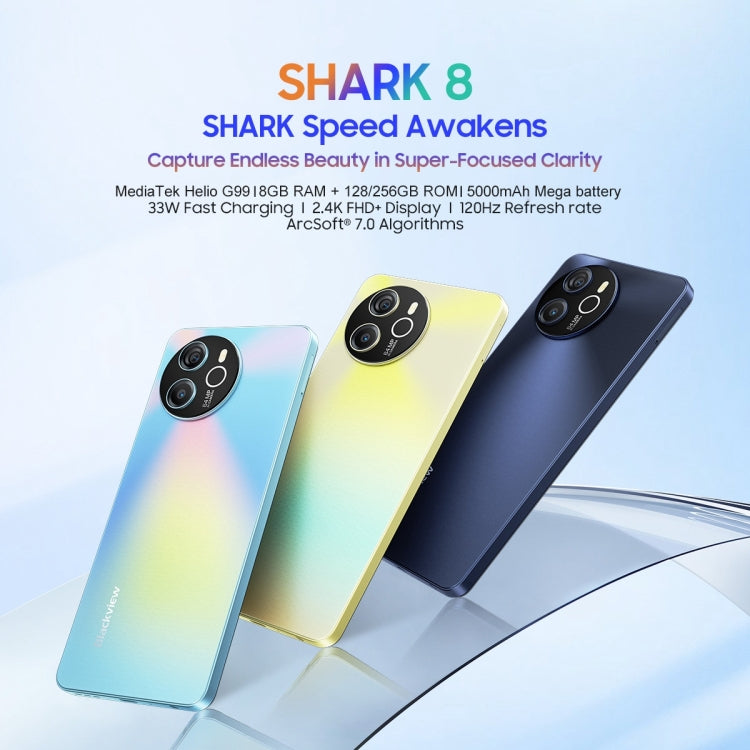 Blackview SHARK 8, 8GB+256GB, Fingerprint Identification, 6.78 inch Android 13 MTK6789 Helio G99 Octa Core up to 2.2GHz, Network: 4G, OTG(Galaxy Blue) - Blackview by Blackview | Online Shopping UK | buy2fix