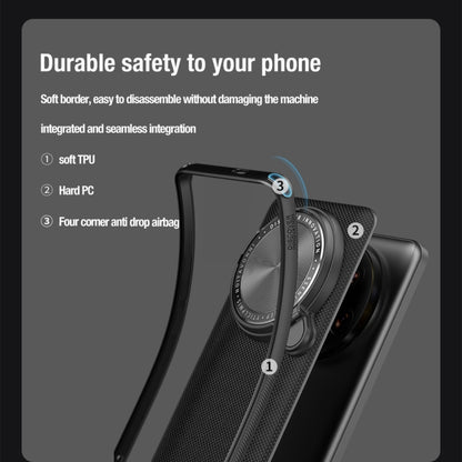 For Xiaomi 14 Ultra NILLKIN Textured Prop Magnetic Lens Protection Holder Nylon Phone Case(Black) - 14 Ultra Cases by NILLKIN | Online Shopping UK | buy2fix