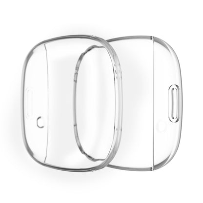 For Fitbit Versa 3 / Versa Sense Plating Full Package TPU Protective Case(Transparent) - Smart Wear by buy2fix | Online Shopping UK | buy2fix