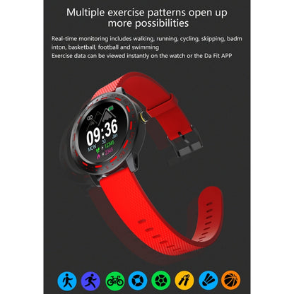 S18 1.3 inch TFT Screen IP67 Waterproof Smart Watch Bracelet, Support Sleep Monitor / Heart Rate Monitor / Blood Pressure Monitoring(Black Red) - Smart Wear by buy2fix | Online Shopping UK | buy2fix