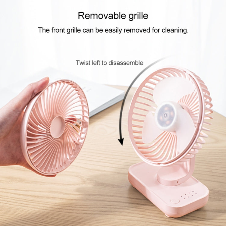 D606 4W USB Rechargeable Portable Four-speed Adjustable Desktop Fan(White) - Consumer Electronics by buy2fix | Online Shopping UK | buy2fix