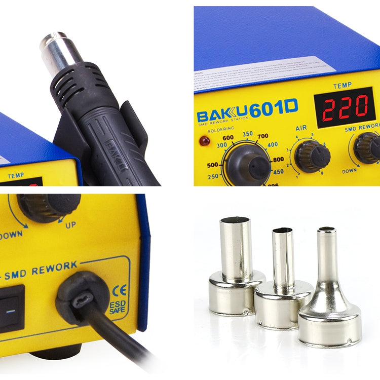 BAKU BK-601D AC 220V LED Display 2 in 1 Hot Air Gun Soldering Iron Soldering Station - Electric Soldering Iron by BAKU | Online Shopping UK | buy2fix