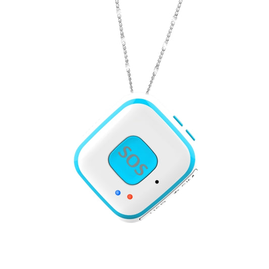 V28 Necklace Style GSM Mini LBS WiFi AGPS Tracker SOS Communicator(Blue) - Personal Tracker by buy2fix | Online Shopping UK | buy2fix