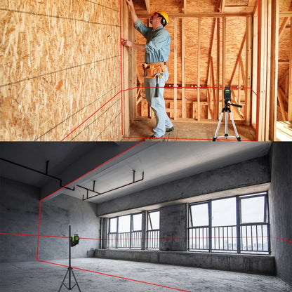 902CR 2×360 Degrees Laser Level Covering Walls and Floors 8 Line Red Beam IP54 Water / Dust proof(Red) - Consumer Electronics by buy2fix | Online Shopping UK | buy2fix