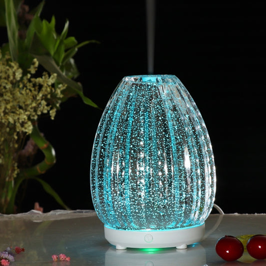 100ml Creative Vase Shape Aromatherapy Machine 3D Glass Humidifier Automatic Alcohol Sprayer with Colorful LED Lamp - Home & Garden by buy2fix | Online Shopping UK | buy2fix