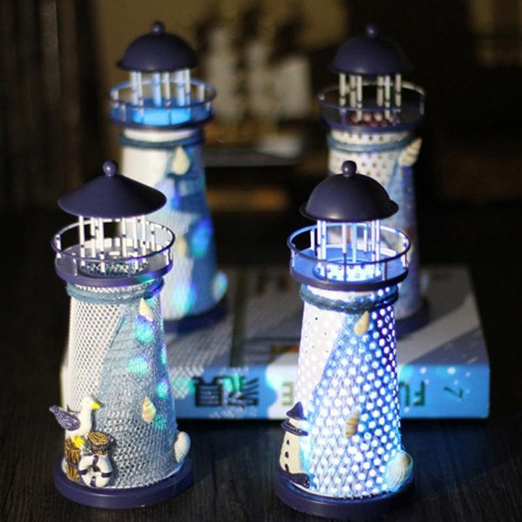 Creative Mediterranean Style Iron Handmade Flash Lighthouse, Random Style Delivery, Size: 18.5*7.5cm - Home & Garden by buy2fix | Online Shopping UK | buy2fix