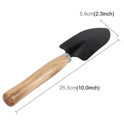 Rake Shovel Digging Trowel 3 in 1  Wooden Handle Metal Head Mini Garden Plant Tool Gardening Tool Garden Flower Tools Garden Tools Combination Set - Home & Garden by buy2fix | Online Shopping UK | buy2fix