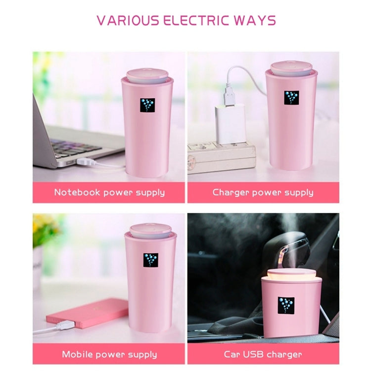 Small-3 2W Humidifier Moisture Meter Moisturizing Instrument with LED Night Light, Water Tank Capacity: 260ml(Pink) - Home & Garden by buy2fix | Online Shopping UK | buy2fix