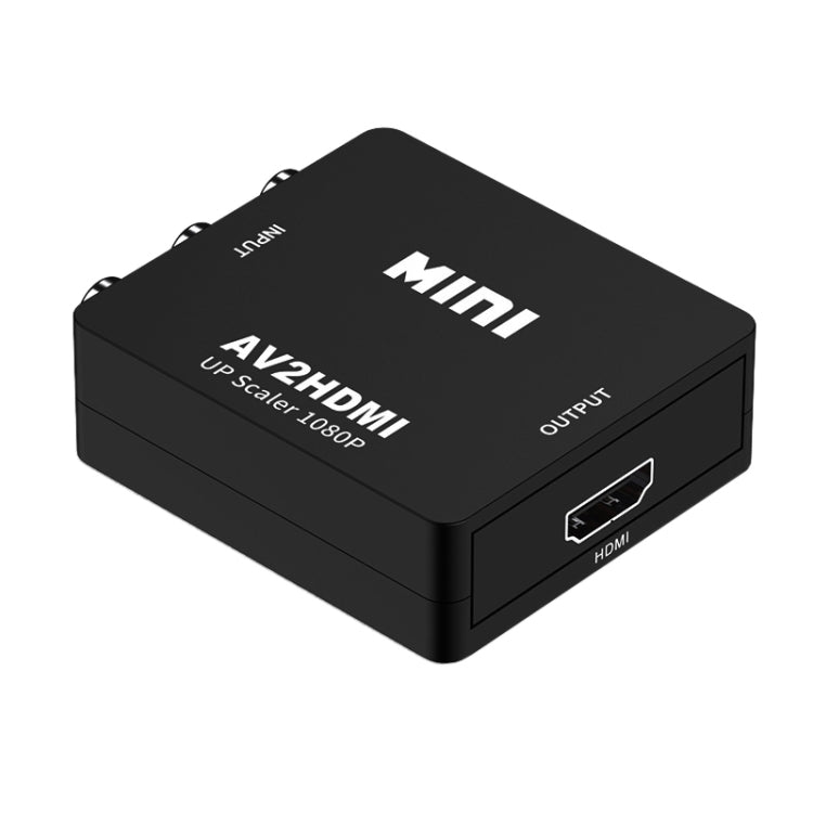 HOWEI HW-2105 Mini AV CVBS/L+R Audio to HDMI Converter Adapter, Support Scaler 1080P (Black) -  by buy2fix | Online Shopping UK | buy2fix