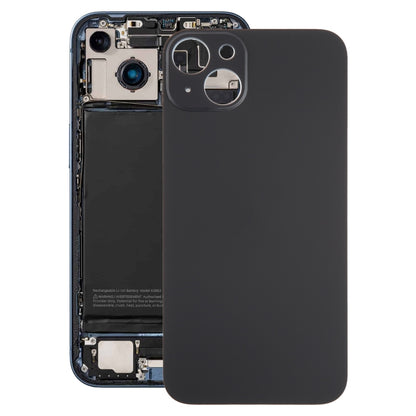 For iPhone 15 Plus Glass Battery Back Cover(Black) -  by buy2fix | Online Shopping UK | buy2fix