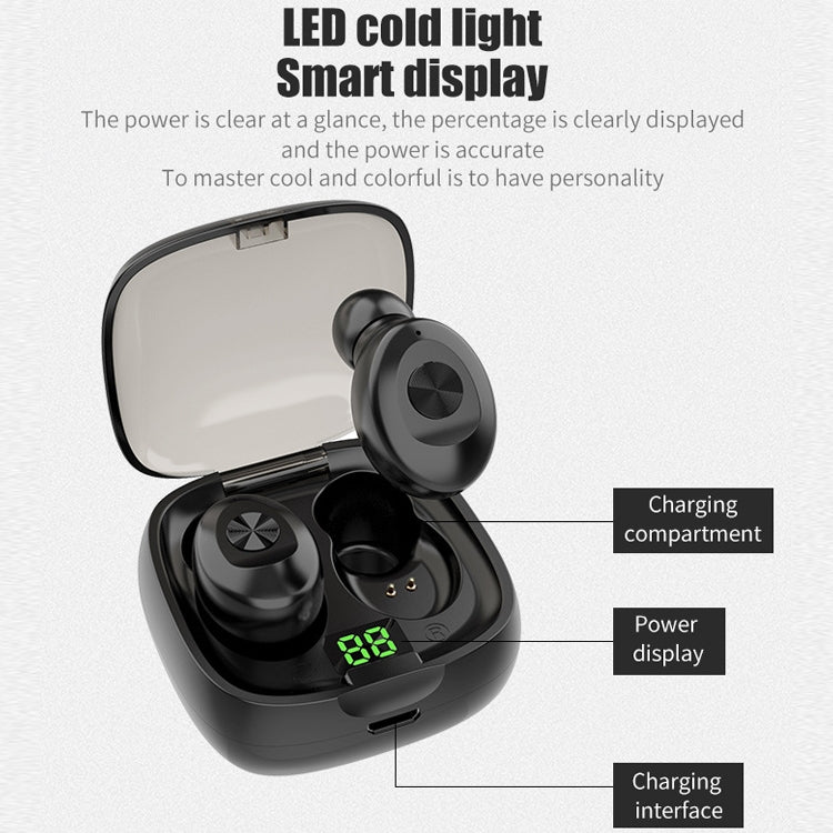XG-8 TWS Digital Display Touch Bluetooth Earphone with Magnetic Charging Box(Black) - TWS Earphone by buy2fix | Online Shopping UK | buy2fix