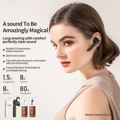 REMAX RB-T35 Single Bluetooth 5.0 Wireless Bluetooth Earphone, Support Call & Voice Assistant (White) - Bluetooth Earphone by REMAX | Online Shopping UK | buy2fix