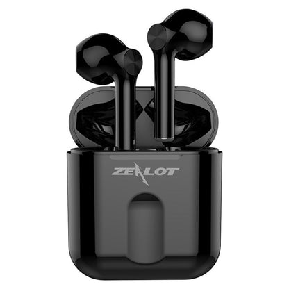 ZEALOT T2 Bluetooth 5.0 TWS Wireless Bluetooth Earphone with Charging Box, Support Touch & Call & Power Display(Black) - TWS Earphone by ZEALOT | Online Shopping UK | buy2fix