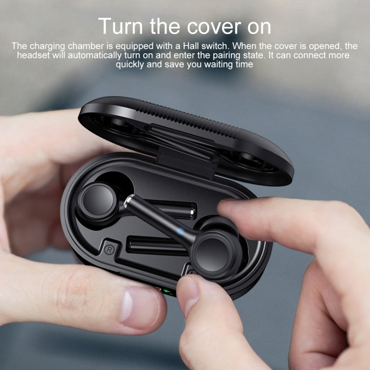 MI4 Bluetooth 5.0 LED Digital Display Intelligent Noise Reduction True Wireless Bluetooth Earphone (Black) - TWS Earphone by buy2fix | Online Shopping UK | buy2fix