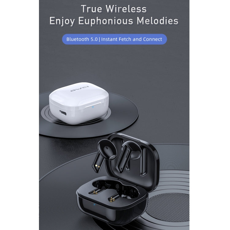 awei T36 Bluetooth 5.0 True Wireless Stereo Bluetooth Earphone (White) - TWS Earphone by awei | Online Shopping UK | buy2fix