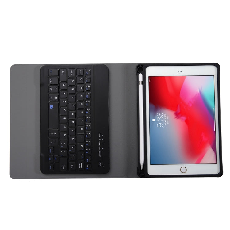 A05B Bluetooth 3.0 Ultra-thin ABS Detachable Bluetooth Keyboard Leather Tablet Case for iPad mini 5 / 4 / 3 / 2, with Holder(Black) - For iPad mini by buy2fix | Online Shopping UK | buy2fix