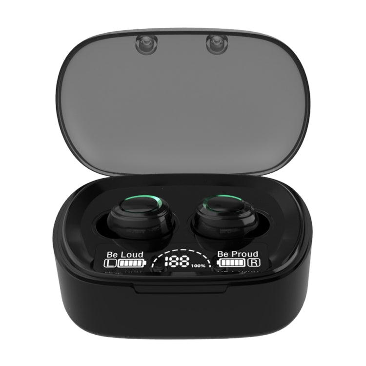 MD06 Mini In-ear TWS Wireless Touch Digital Display Bluetooth Earphone (Black) - TWS Earphone by buy2fix | Online Shopping UK | buy2fix