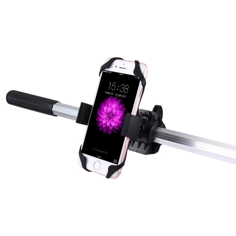 360 Degree Rotation Bicycle Phone Holder with Flexible Stretching Clip for iPhone 7 & 7 Plus / iPhone 6 & 6 Plus / iPhone 5 & 5C & 5s(Black) - Holders by buy2fix | Online Shopping UK | buy2fix