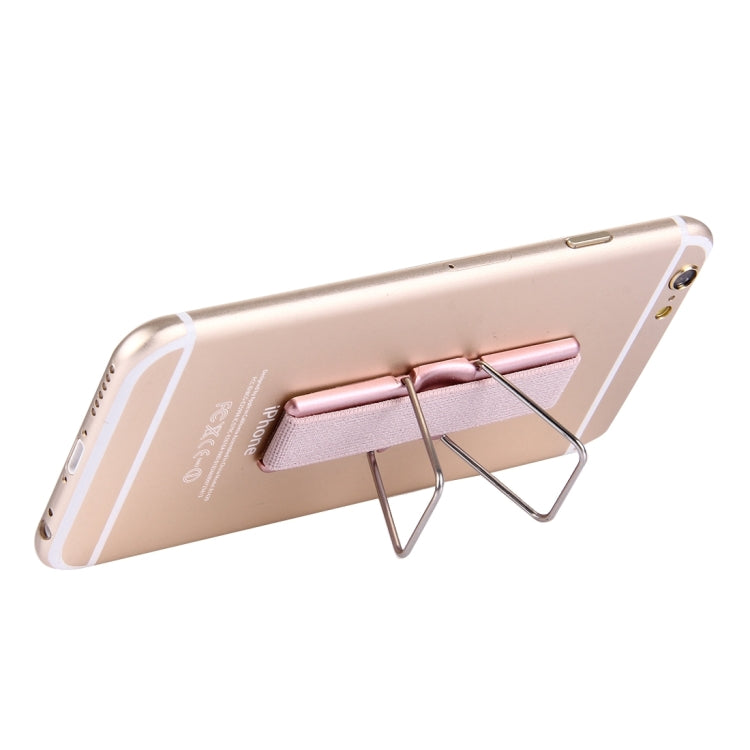 2 in 1 Adjustable Universal Mini Adhesive Holder Stand + Slim Finger Grip, Size: 7.3 x 2.2 x 0.3 cm(Rose Gold) - Ring Holder by buy2fix | Online Shopping UK | buy2fix