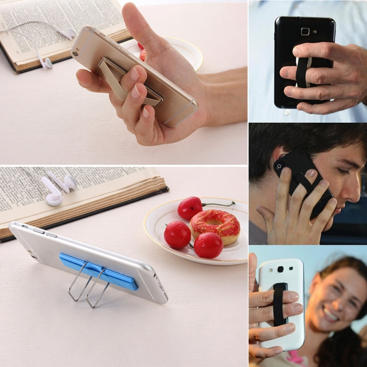 2 in 1 Adjustable Universal Mini Adhesive Holder Stand + Slim Finger Grip, Size: 7.3 x 2.2 x 0.3 cm(Silver) - Ring Holder by buy2fix | Online Shopping UK | buy2fix