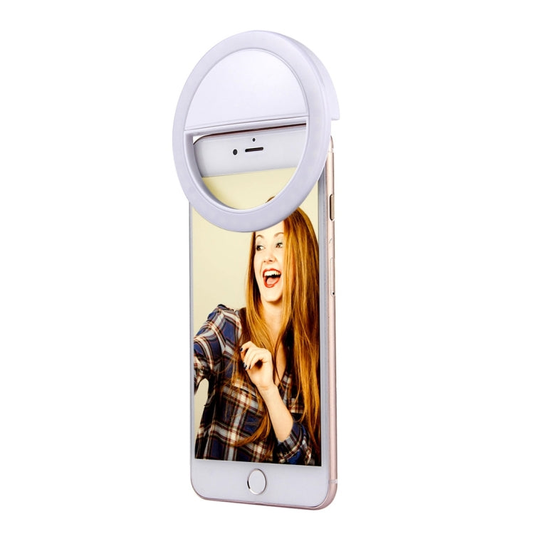 Charging Selfie Beauty Light, For iPhone, Galaxy, Huawei, Xiaomi, LG, HTC and Other Smart Phones with Adjustable Clip & USB Cable(White) - Consumer Electronics by buy2fix | Online Shopping UK | buy2fix