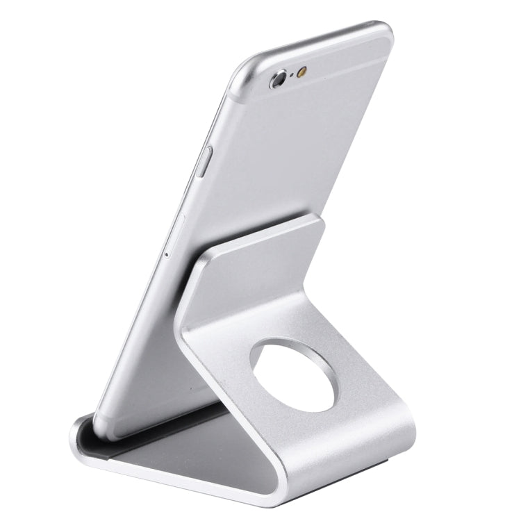 Exquisite Aluminium Alloy Desktop Holder Stand DOCK Cradle For iPhone, Galaxy, Huawei, Xiaomi, LG, HTC and 7 inch Tablet(Silver) - Desktop Holder by buy2fix | Online Shopping UK | buy2fix