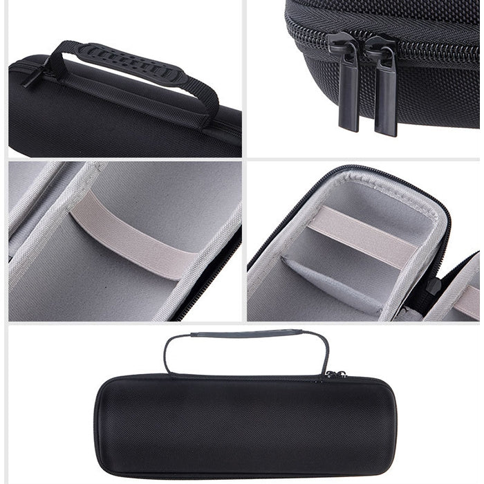 2 in 1 Hard PU Carry Zipper Storage Box Bag + Soft Silicone Cover for JBL Charge 3 Bluetooth Speaker with Shoulder Strap(Grey) - Protective Case by buy2fix | Online Shopping UK | buy2fix