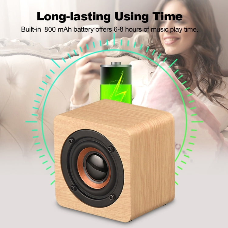 Q1 Wooden Mini Portable Mega Bass Wireless Bluetooth Speaker(Black) - Mini Speaker by buy2fix | Online Shopping UK | buy2fix