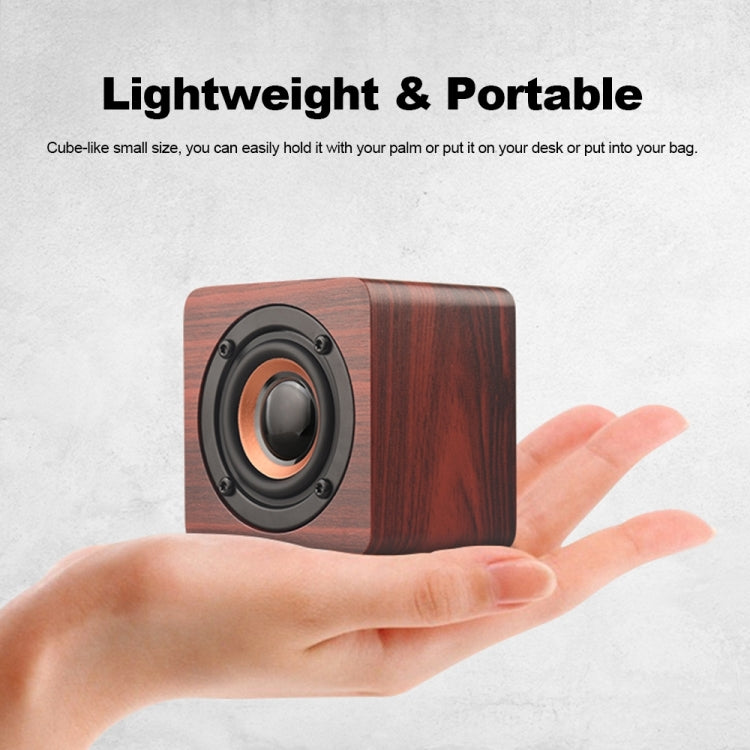 Q1 Wooden Mini Portable Mega Bass Wireless Bluetooth Speaker(Walnut wood) - Mini Speaker by buy2fix | Online Shopping UK | buy2fix