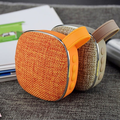 X25new Cloth Texture Square Portable Mini Bluetooth Speaker, Support Hands-free Call & TF Card & AUX(Orange) - Mini Speaker by buy2fix | Online Shopping UK | buy2fix