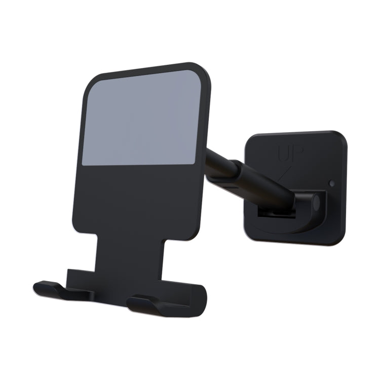 CCT11 Wall Paste Mobile Phone Bracket Foldable Lift Bathroom Kitchen Wall Bracket (Black) - Hand-Sticking Bracket by buy2fix | Online Shopping UK | buy2fix