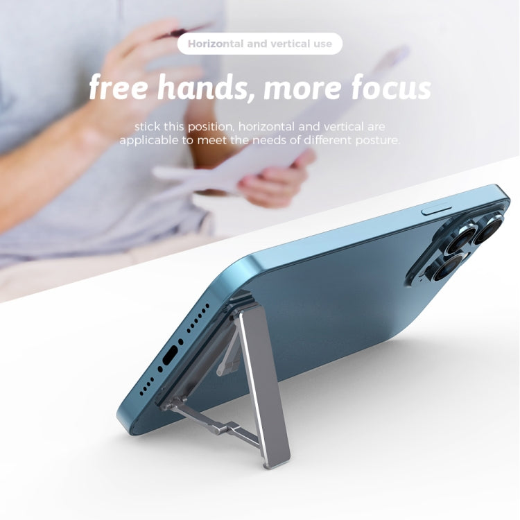R-JUST SJ22 Invisible Four-bar Folding Stand Holder (Silver) - Hand-Sticking Bracket by R-JUST | Online Shopping UK | buy2fix
